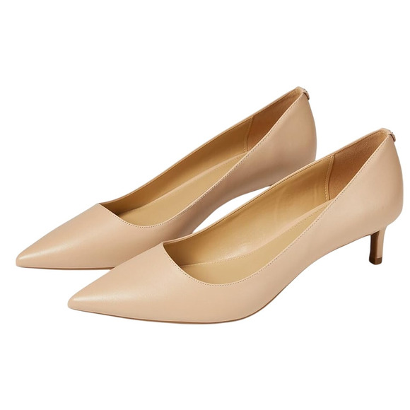 Michael Kors Womens Alina Flex Kitten Pump US 7 M Blush Beige Leather NIB - Picture 1 of 13